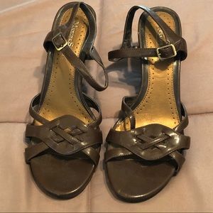 Madeleine Stuart Brown Wedge Heel Shoe